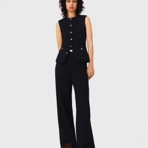 Pantalón recto de tweed